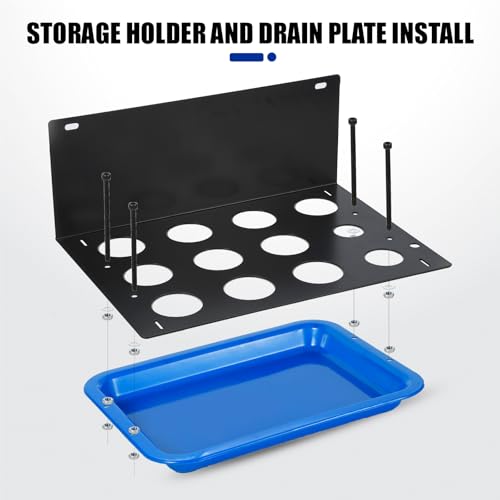 Engine Oil Funnel Kit, Oil Change Funnel Kit for Most Vehicle | Spill-free Hand-free, Metal Storage Shelf, Fast & Easy Oil Change, with Toyota, GM, Honda, Subaru, Ford, Jeep and European
