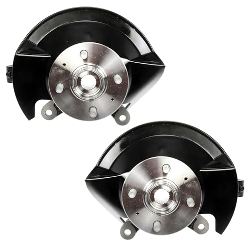 2PCS Front Left&Right Steering Knuckle & Wheel Bearing Hub Assembly For 2003-2005 HONDA CIVIC( L4 1.7L Only)698494 698495 45255S01A00 44600S5DA00 698-494 698-495 - size: Front Left/Right