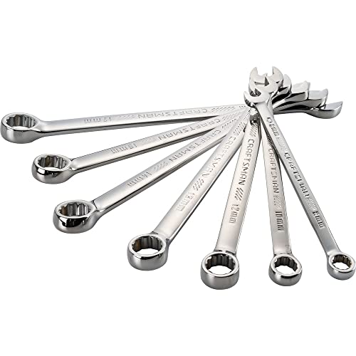 CRAFTSMAN Combination Wrench Set, 7 Piece, Metric, Gunmetal Chrome (CMMT12063L)