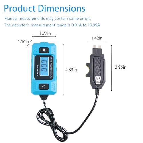 Automotive Circuit Fault Probe Tester, CNBJ-611 Car Circuit Tester, Automotive Fuse Tester Max 48V, Circuit Fault Test Tool, Blade Fuse with 23A 12V Battery (2 PCS) - color: 2 PCS