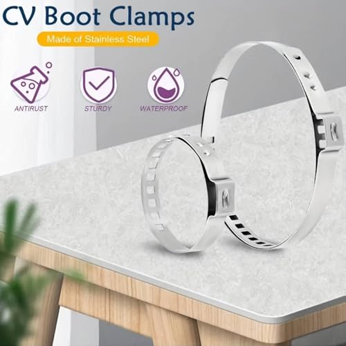 30pcs CV Boot Clamp Tool, Stainless Steel Universal Adjustable Axle Repair Kit, Joint Crimp Clamps Kit, CV Boot Expander Tool Clamp, For Repair and Unlocking Car Rear Universal Replacement