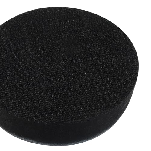 6 Pack 2 Inch Hook and Loop Foam Buffering Pad, Black | Soft Foam, Sponge Cushion Buffer, No Hole, Backing Pad for Sanding - size: 2 Inch