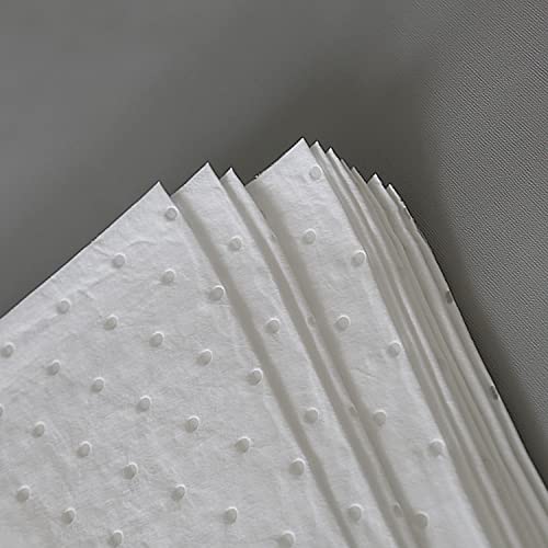 Oil Absorbing Pads White Absorbing Oil-Only Absorbent Mat Pad 15" x 20"Oil Mat 400 Pcs Oil Absorbent Pads for Absorbing Protecting Home Garage Basement