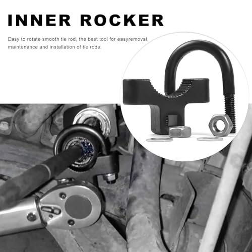 Inner Tie Rod Removal Tool, 3/8 Inch Alloy Steel Tie Rod End Wrench with Non-Slip Teeth, Inner Low Profile U-Wrench for Vehicle Chassis Rocker Removal or Installation