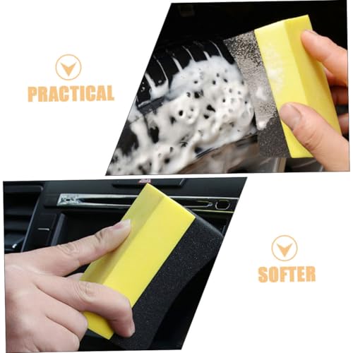 Cabilock 6pcs Tire Shine Applicator Pads Set EVA Foam Car Wash Sponge for Polishing Waxing and Cleaning for Auto Detailing