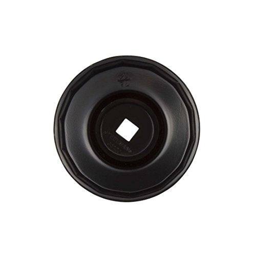 Steelman Low Profile Oil Filter Cap Wrench Socket 76mm x 14 Flute, 3/8-inch Drive, Heavy Duty Chrome Vanadium Steel - size: 76 Millimeter x 14 Flute