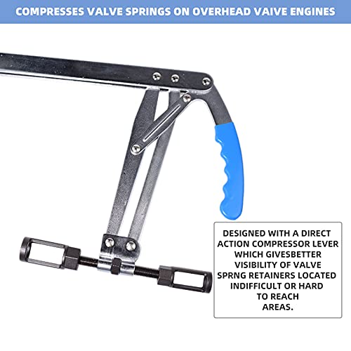 Universal Valve Spring Compressor,Valve Spring Removal Tool with 1" & 1-3/16" Adapters