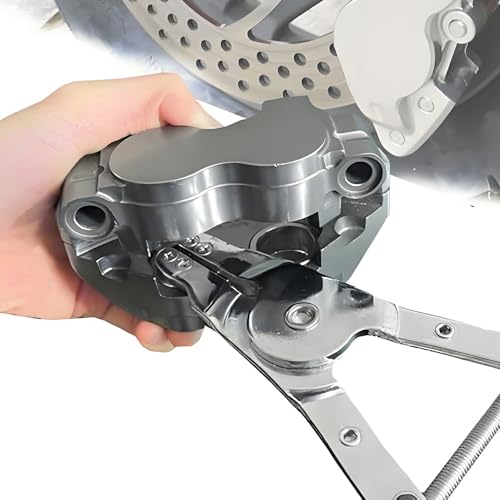 Hovom Motorcycle Brake Piston Removal Pliers, 18-44mm/0.7-1.7" Brake Piston Puller, 45# Steel Brake Piston Caliper Removal Tool, Ergonomic Repair Tool Universal for Motorbike (Red) - color: Red