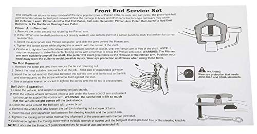 5pcs Front End Service Set for Pitman Arms Ball Joint Separator Arm Tie Rod Puller Tool Kit