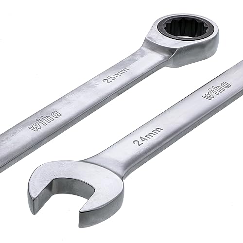 Wiha 30392 31-Piece Ratcheting Wrench Set – SAE & Metric, 12-Point Box and Open Ends, Full Drawer Tray
