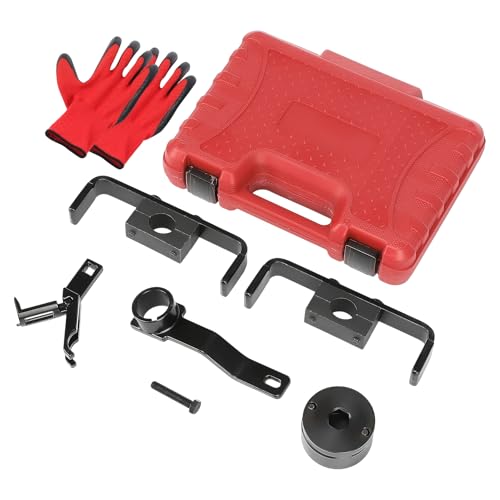 Engine Timing Tool Kit Fit For Ford 4.6L 5.4L 6.8L 2-Valve and 4-Valve Engine with Valve Spring Compressor Tool, 6 Pcs Camshaft Holding Crankshaft Positioning Tool, Replaces# 303-557, 6477