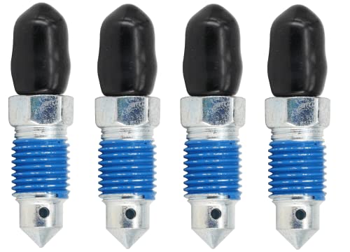 4-Piece Speed Bleeder Kit - Quick Bleeders with Dust Caps, 3/8"-24 x 32.6mm, H9402-4, 12701, 13901, 6858, 639590,639600 - size: 3/8"-24 - 32.6mm (4 PCS)
