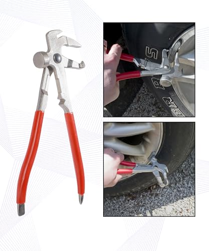 Wheel Balancer,Car Accessories Universal Tire Hammer,Automotive Tire Repair Tools Wheel Weight Pliers,Used to Adjust Clip-on Balancing Wheels Weights,Suitable for Most Cars,SUVs,Trucks