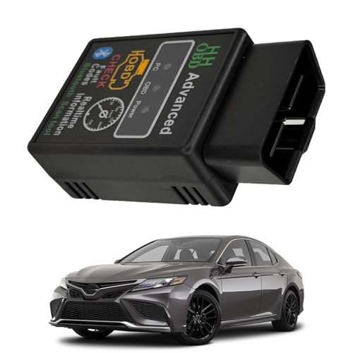 Bluetooth OBD2 Diagnostic Tool, OBD2 Scanner for Car, Wireless ELM327 V2.1 Code Reader, Reset & Clear Engine Fault Code Scanner with Exclusive App, Universal for iOS Android Windows (Black)