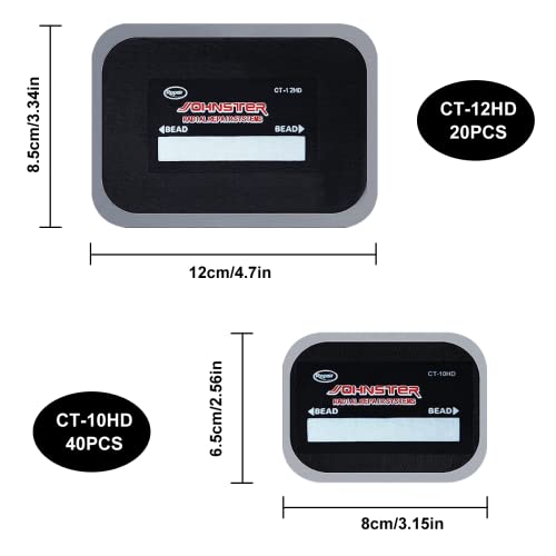 60 Pieces Tire Patches Heavy Duty 2.6 x 3.2 inche 3.4 x 4.8 Inche | Rubber Tire Patches Radial Tire Repair Patch Tire Plug Kit Emergency Repair Tool for Puncture Car Truck Bus Tractor Vehicle