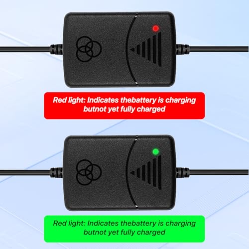 12V 1300mA Sealed Lead Acid (SLA) Battery Charger, Automatic Trickle Charger Maintainer with Short Circuit Protection, Universal Charger Adapter for Car, Motorcycle, RV, ATV, Boat Batteries