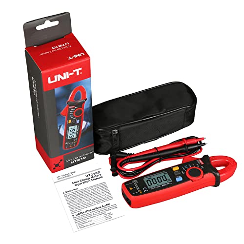 UNI-T AC/DC Clamp Meter UT210D Amp Meter Clamp Multimeter Tester Digital Voltmeter Continuity Tester Capacitor Mini Ammeter HVAC Tool - size: UT210D