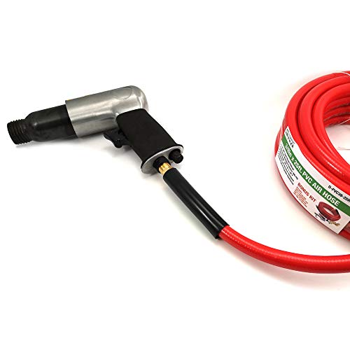 DYNAMIC POWER 3/8 x 25 FT PVC Air Compressor Hose + 10 Pieces Air Compressor Accessories Kit