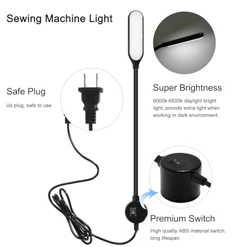 Magnetic LED Work Light with Flexible Gooseneck for Lathe | Multi-Purpose, for Drill Press Workbench Crafting