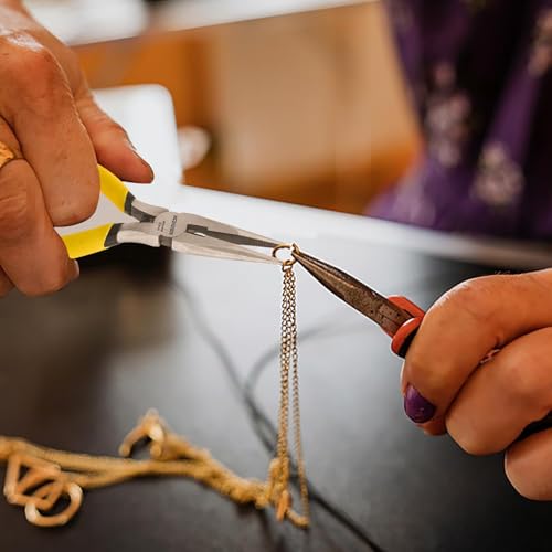 BOOSDEN 5" Needle Nose Pliers 2-Pack, Small Jewelry Pliers Set with Side Cutter, Mini Precision Pliers for Beginner Jewelry Making, Electronics Repair, DIY Crafts - Essential Home Tool Kit - size: 5''-2 pack