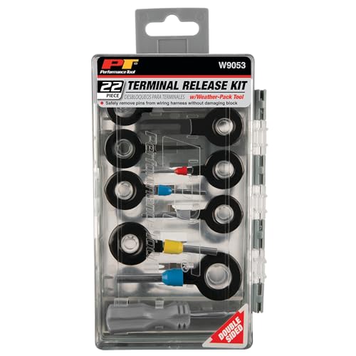 Performance Tool W9053 22 pc. Quick Release Terminal Release Kit With Weather Pack Tool & 2 Sided Flip Storage Case - style: 22pc Terminal Release Kit