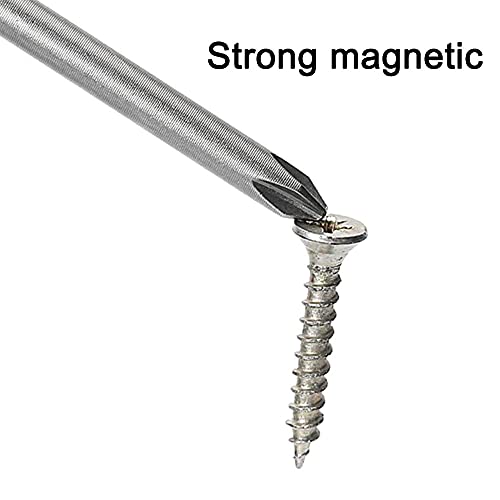 6Pcs Long Phillips Screwdriver Bits Set – 150mm Magnetic No-Slip Phillips Bits, 1/4" Hex Shank S2 Steel Cross Head Screwdriver Bit Set (PH1 PH2)