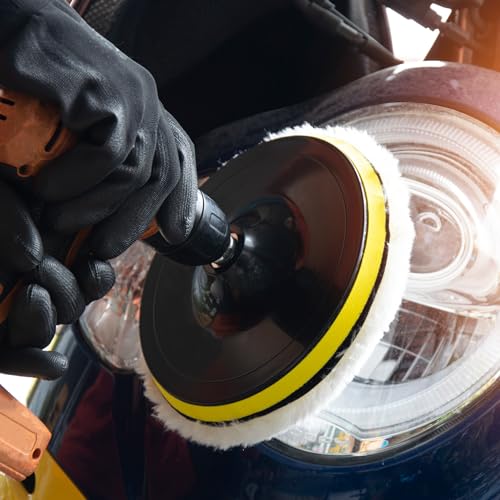 SIQUK 4 Pieces Buffing Polishing Pads 6 Inch Orbital Buffer Pads Hook and Loop Buffing Pads Polisher Pads Car Buffing Foam Pad for Compounding, Polishing and Waxing - size: 6 Inch