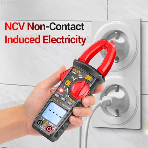 ANENG Digital Clamp Meter,Multimeter Tester,600A AC/DC Current,Voltage,NCV | 4000 Count Amp Voltmeter Measure AC/DC Voltage,Capacitance,Resistance,Diodes,Continuity,Frequency,Backlight Electrical Tools - style: 4000 Counts AC/DC Current