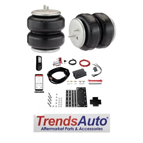 TrendsAuto Firestone Airide Ride-Rite Rear Air Spring Kit with Air Command Dual Wireless App & Remote Standard Compressor w/No-Drill Mount fits 2005-2023 Tacoma 2WD with 0" Lift | TrendsAuto Decal - size: Dual Path