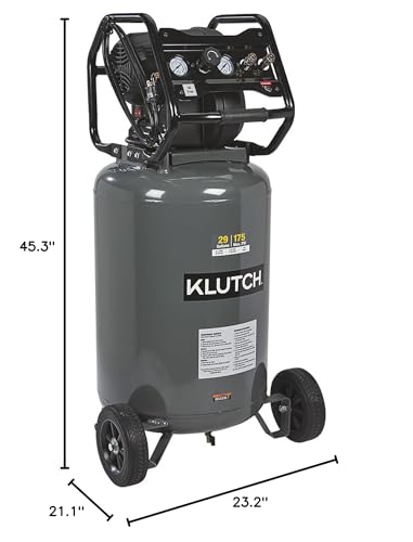Klutch 29-Gallon Air Compressor, 2.5 HP, 120 Volts, 175 PSI - size: 29 Gallon