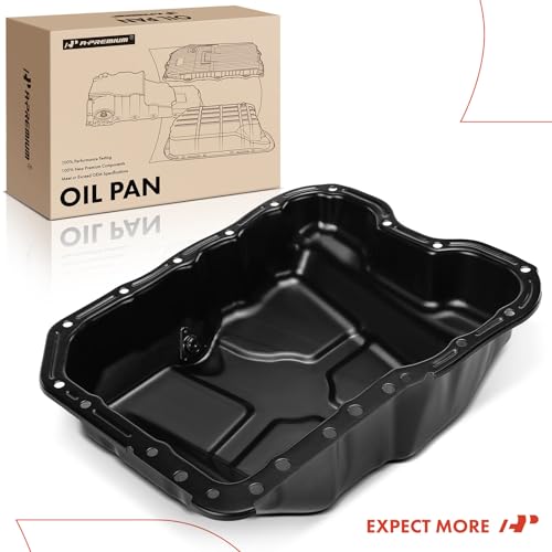 A-Premium Engine Oil Pan with Drain Plug Compatible with Jeep Patriot Compass Dodge Avenger Caliber Journey Chrysler 200 Cirrus Sebring L4 2.0L 2.4L - style: Oil Pan