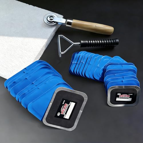 120 Pcs Tire Patches, Tire Repair Patch Kit Heavy Duty 5 Sizes Rubber Radial with 32, 42, 58, 65x80, 85x120 mm Emergency Repair Tool for Puncture Car Bus Truck Tractor Vehicle Motorcycle