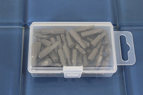 TEMO 50 pc T20 Torx 6 Point Impact Ready 1 Inch Long Screwdriver Insert Bits Hex Shank with Quick Release Slot - size: T20 1"