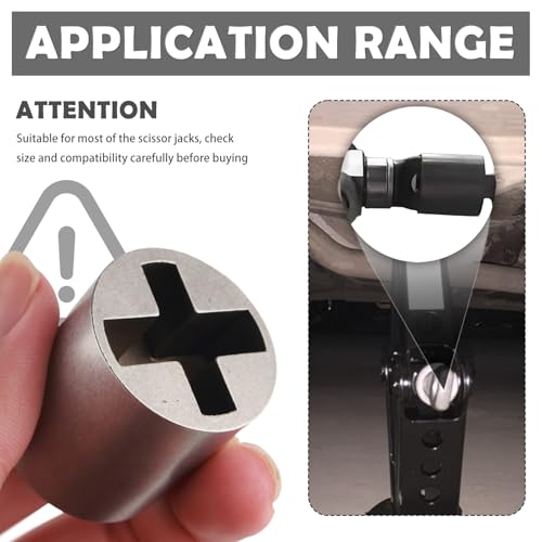 3PCS Scissor Jack Adapter Heavy Duty,Hand Drill Scissor Jack Drill Adapter for Scissors Jacks Lifting,Universal Scissors Jacks for Car Adapters & Conversion Head Automotive Tools