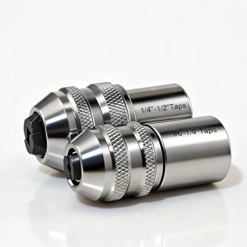 2-Pack Ratcheting Tap Socket Set - 3/8" Drive Adjustable Jaws for Tight Spaces, Chrome-Molybdenum Steel Tap Wrench Compatible with #6-1/2" Taps, Reamers & Screw Extractors
