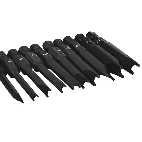 Spanner Bit Set (10 Pack - 2.3" Long Magnetic Heads) Spanner Fork Snake-Eye Security Screwdriver Bit Sizes: 4, 6, 8, 10, 12 (2 of Each Size) - style: Spanner