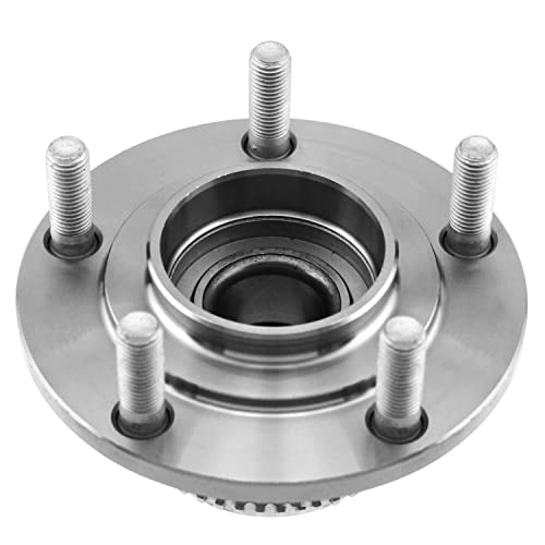 Detroit Axle - 2 Rear Wheel Bearing and Hubs Assembly with ABS Ring & 5-Lug for Mitsubishi Lancer 2004-2006, Outlander 2003-2006, FWD, 512339 - style: 512339 x2/Pair