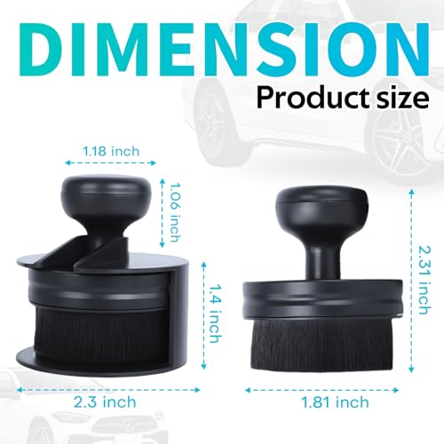 IPELY Tire Shine Brush, Tire Dressing Brush with Storage Base, High Density Bristles Tire Shine Applicator Brush for Auto Detailing