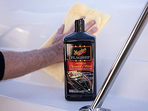 Meguiar's Flagship Premium Cleaner Wax M6132, Pro-Grade Boat and RV Cleaner Wax for Fiberglass and Gel Coats, Removes Defects, Boosts Gloss, and Applies Long-Lasting Protection in One Step, 32 Oz - style: Cleaner/Wax