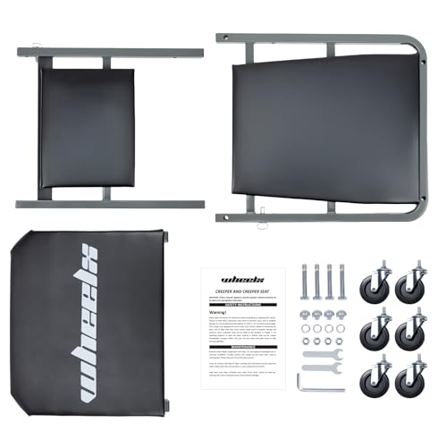 Mechanic Creeper 36 inches 3-in-1 Mode Z Seat 340lbs Capacity, Foldable Garage Adjustable Rolling Folding with 6pcs Wheels Roller, Lay Down Sit Lean Back, Under Car Auto Repair, Grey, Man Gift - color: Gray