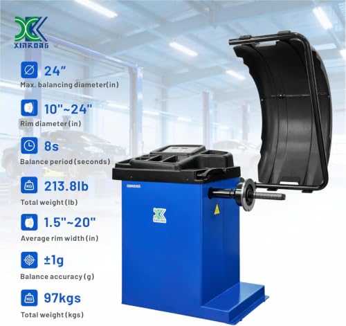 XK Tire Changer and Wheel Balancer Combo Machine, 110V,2.0HP,988-690S | Air Bead Blaster,12-24 in Rims,Multi Balancing Modes for Automotive Repair Shops,Home Garages,36 Month Part Replacements - color: Model: 988+690S