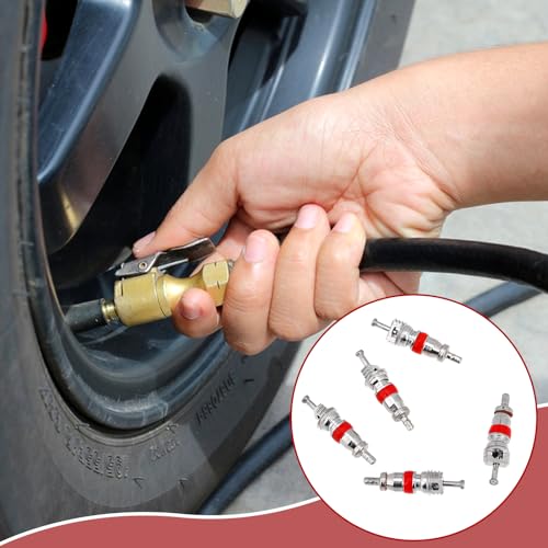 100pcs Valve Stem Core Replacement Kit, Premium Tyre Tire Valve Cores, Tire Valve Stems Standard Valve Core, Universal Tire Valve Core for Most Models of Cars, Trucks, Motorcycles and Bicycles