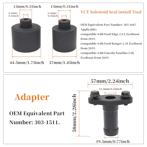 Camshaft Alignment Holding Timing Kit Fit for Ford 2.0 2.3, 303-1685 | Balance Shaft Preload Tool Crankshaft Damper Holder VCT Solenoid Seal Installer 303-1511 303-1686 303-1687 303-1688 303-1689 - size: 11pcs