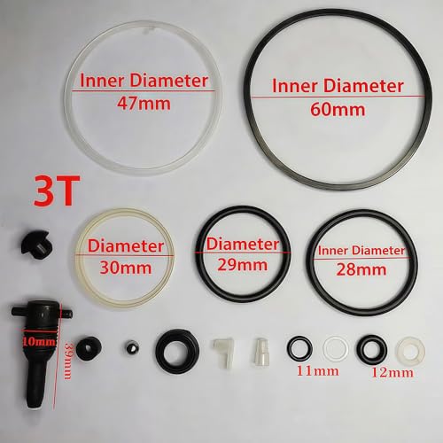 Bottle Jack Repair Kit for 3 Ton 17 Pcs Complete Seal Set with Ram Piston Pump Seals, O-Rings, Gaskets for Hydraulic Vertical Jack