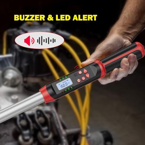 VANPO 3/8" & 1/2" Digital Torque Wrench Set, 3.1-62.7Ft.lb+14.7-295Ft.lb | 4.2-85Nm+20-400Nm, ±2% Accuracy, Preset Value, Buzzer & LED Indicator, Data Storage, for Car, Motorcycle, Truck, RV & Towing - size: 3/8-Inch & 1/2-Inch(3.1-62.7Ft.lb/& 4.7-295Ft.l