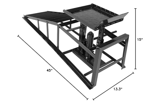 BLVD-LPF OBEY YOUR LUXURY 2 Pack Hydraulic Car Ramps 10000lbs 5T 11000lbs Low Profile Car Lift Service Ramps Truck Trailer Garage, Height Hydraulic Vehicle Ramps (Black)