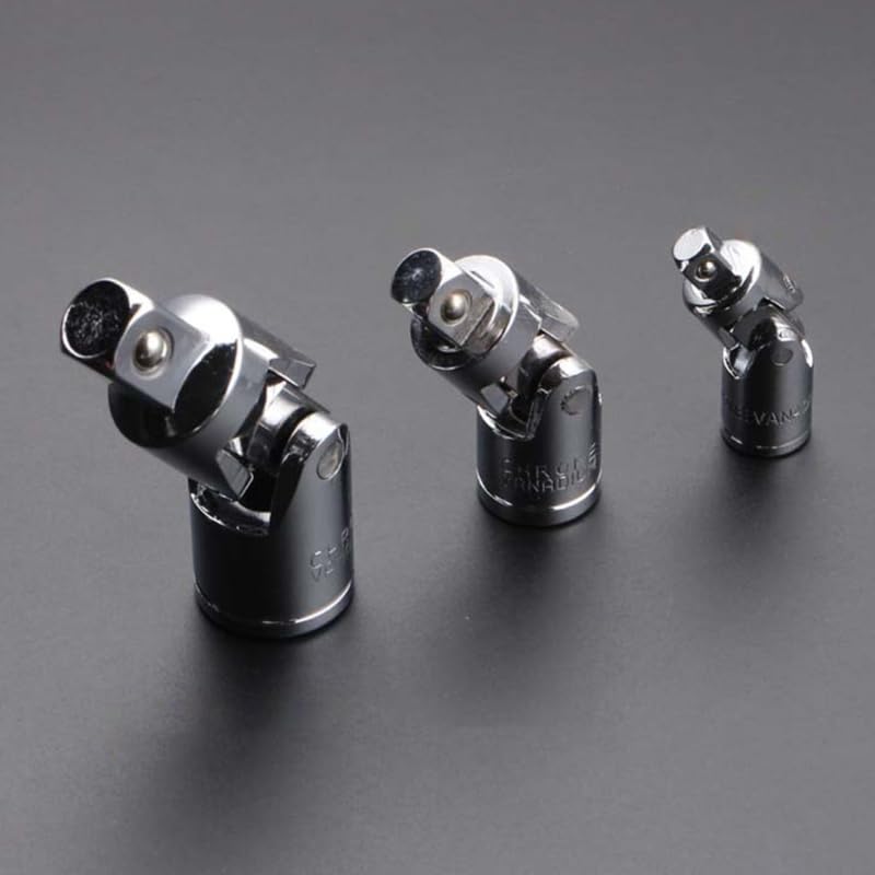 3PCS Universal Joint Set Ratchet Angle Extension Bar Socket Adapter Manual and Pneumatic Bendable Adapter Socket Tools NEW