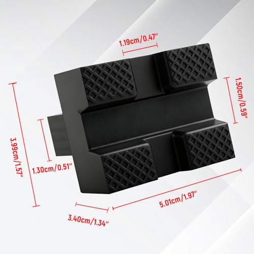 Scissor Jack Pads Rubber Pinch Weld Saddle Adapter Protector Universal Car Lift Spare Tire Jack Scissor Support Anti Slip Pad
