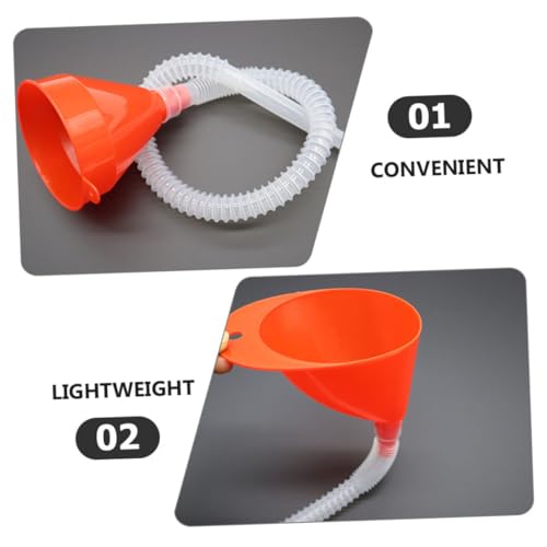 Gatuida 3-Piece Automotive Funnel Set Plastic Gas Oil Funnel for Car Rv Motorcycle Large Flexible Long Tube No Spill Design for Easy Pouring