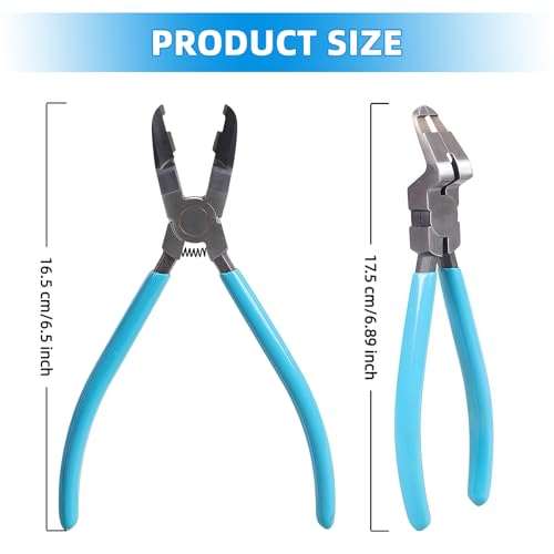 Panel Clip Removal Pliers, Mutipurpose Diagonal Cutting Pliers, Car Push Retainer Rivet Trim Pry Puller, Industrial Grade Steel Diagonal Cutting Plier with Spring and Ergonomic Rubber Handle
